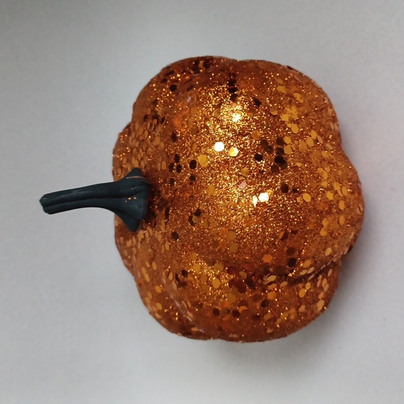 Sparkly Light up Jack-o'-lantern Pumpkin Halloween Decoration Orange Glitter - Picture 12 of 17